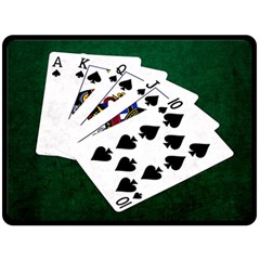 Poker Hands   Royal Flush Spades Double Sided Fleece Blanket (large)  by FunnyCow