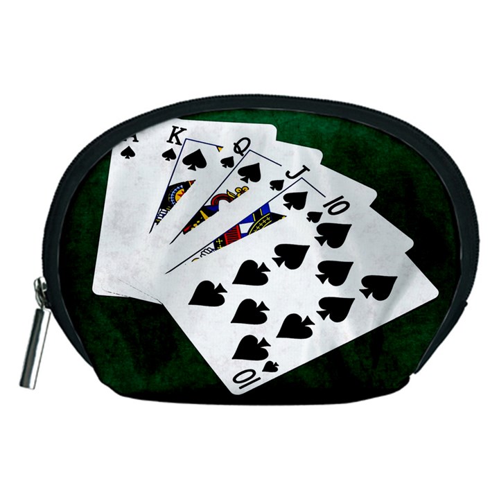 Poker Hands   Royal Flush Spades Accessory Pouches (Medium) 