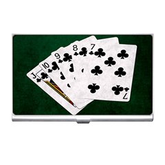 Poker Hands   Straight Flush Clubs Business Card Holders by FunnyCow