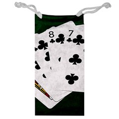 Poker Hands   Straight Flush Clubs Jewelry Bags by FunnyCow