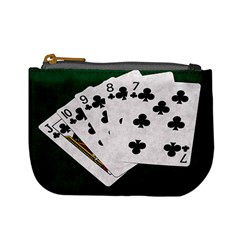 Poker Hands   Straight Flush Clubs Mini Coin Purses by FunnyCow