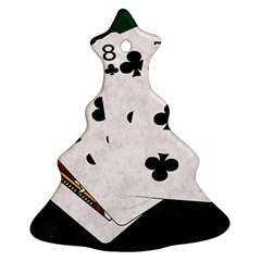 Poker Hands   Straight Flush Clubs Ornament (christmas Tree)  by FunnyCow