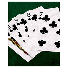 Poker Hands   Straight Flush Clubs Drawstring Bag (small) by FunnyCow