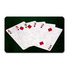 Poker Hands   Straight Flush Diamonds Magnet (rectangular) by FunnyCow