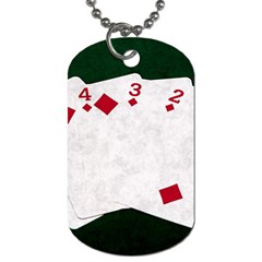 Poker Hands   Straight Flush Diamonds Dog Tag (two Sides) by FunnyCow