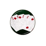 Poker Hands   Straight Flush Diamonds Hat Clip Ball Marker (10 pack) Front