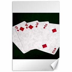 Poker Hands   Straight Flush Diamonds Canvas 20  X 30   by FunnyCow