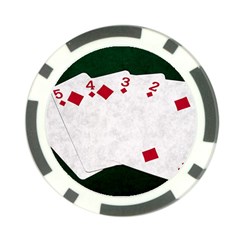 Poker Hands   Straight Flush Diamonds Poker Chip Card Guard by FunnyCow