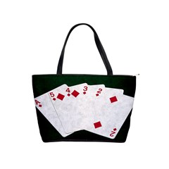 Poker Hands   Straight Flush Diamonds Shoulder Handbags by FunnyCow