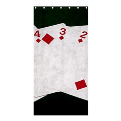 Poker Hands   Straight Flush Diamonds Shower Curtain 36  X 72  (stall)  by FunnyCow