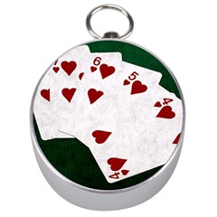 Poker Hands Straight Flush Hearts Silver Compasses by FunnyCow