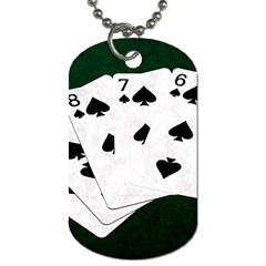 Poker Hands Straight Flush Spades Dog Tag (two Sides) by FunnyCow