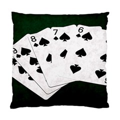 Poker Hands Straight Flush Spades Standard Cushion Case (two Sides) by FunnyCow