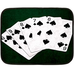 Poker Hands Straight Flush Spades Fleece Blanket (mini) by FunnyCow