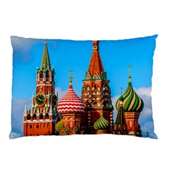 Moscow Kremlin And St  Basil Cathedral Pillow Case