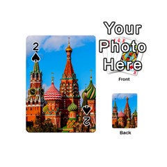 Moscow Kremlin And St  Basil Cathedral Playing Cards 54 (mini)  by FunnyCow