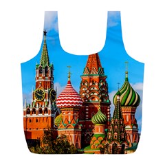 Moscow Kremlin And St  Basil Cathedral Full Print Recycle Bags (l)  by FunnyCow