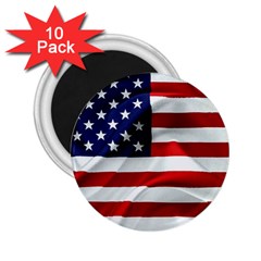 American Usa Flag 2 25  Magnets (10 Pack)  by FunnyCow