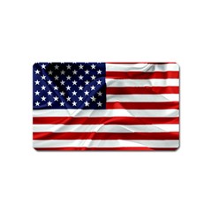 American Usa Flag Magnet (name Card) by FunnyCow