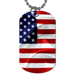 American Usa Flag Dog Tag (two Sides) by FunnyCow