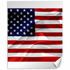 American Usa Flag Canvas 11  X 14   by FunnyCow