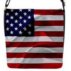 American Usa Flag Flap Messenger Bag (s) by FunnyCow