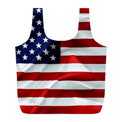 American Usa Flag Full Print Recycle Bags (l) 