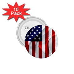 American Usa Flag Vertical 1 75  Buttons (10 Pack)