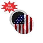 American Usa Flag Vertical 1.75  Magnets (10 pack)  Front