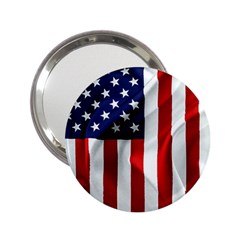 American Usa Flag Vertical 2 25  Handbag Mirrors