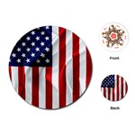 American Usa Flag Vertical Playing Cards (Round)  Front