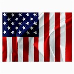American Usa Flag Vertical Large Glasses Cloth (2-Side) Front