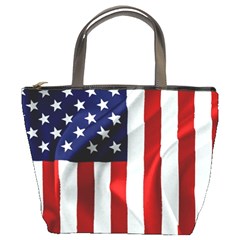 American Usa Flag Vertical Bucket Bags by FunnyCow