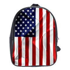 American Usa Flag Vertical School Bag (large)