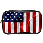 American Usa Flag Vertical Toiletries Bags 2-Side Back