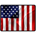 American Usa Flag Vertical Fleece Blanket (Large)  80 x60  Blanket Front