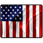 American Usa Flag Vertical Fleece Blanket (Medium)  60 x50  Blanket Front