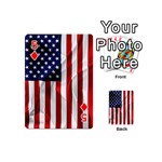 American Usa Flag Vertical Playing Cards 54 (Mini)  Front - Diamond5