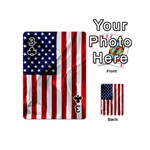 American Usa Flag Vertical Playing Cards 54 (Mini)  Front - Club3