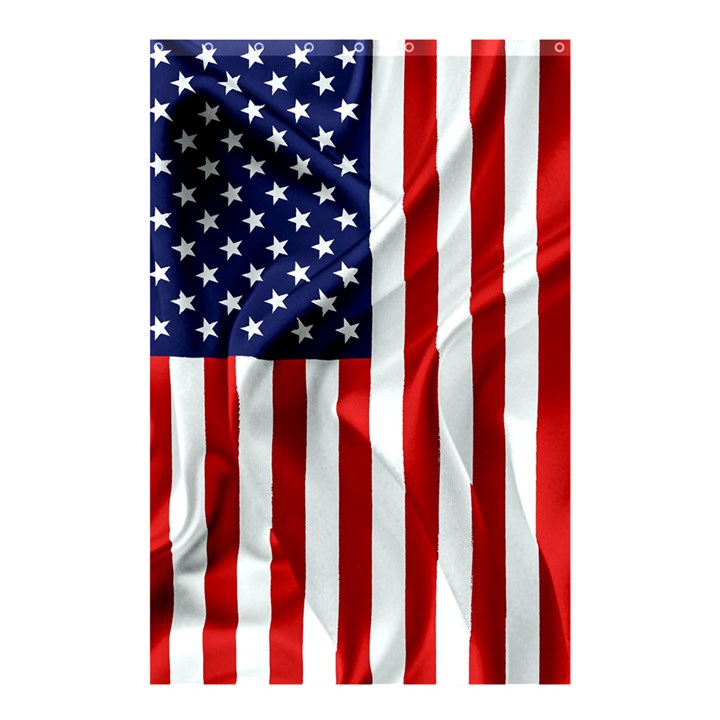 American Usa Flag Vertical Shower Curtain 48  x 72  (Small) 