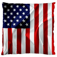 American Usa Flag Vertical Large Cushion Case (one Side)