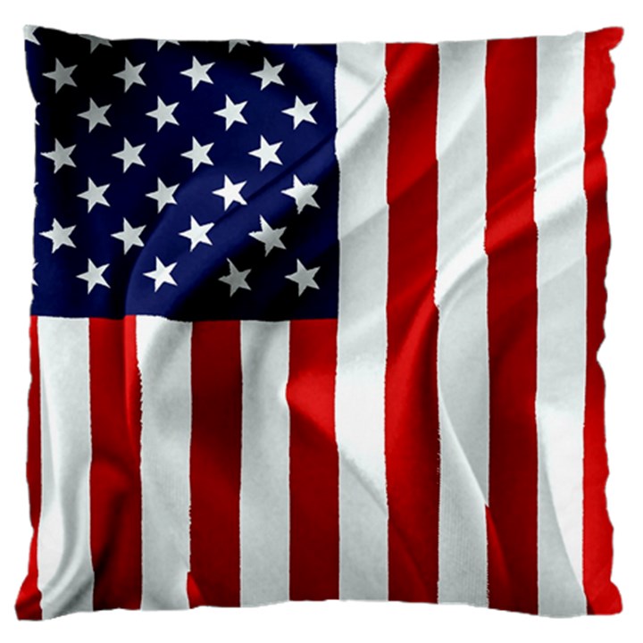 American Usa Flag Vertical Large Cushion Case (One Side)