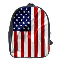 American Usa Flag Vertical School Bag (xl)