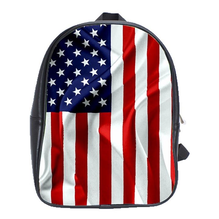 American Usa Flag Vertical School Bag (XL)