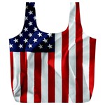 American Usa Flag Vertical Full Print Recycle Bags (L)  Back