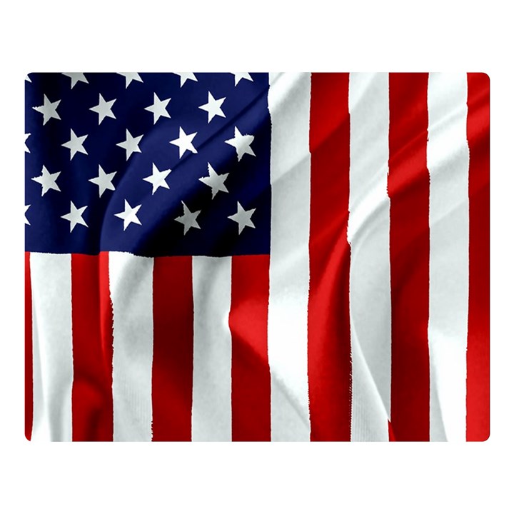 American Usa Flag Vertical Double Sided Flano Blanket (Large) 