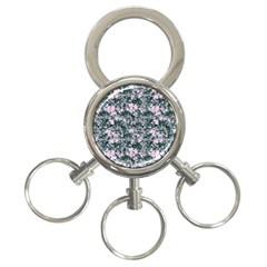 Floral Collage Pattern 3-ring Key Chains by dflcprints