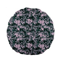 Floral Collage Pattern Standard 15  Premium Flano Round Cushions by dflcprints