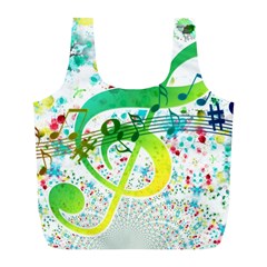 Points Circle Music Pattern Full Print Recycle Bags (l)  by Nexatart