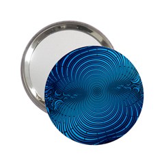 Blue Background Brush Particles Wave 2 25  Handbag Mirrors by Nexatart